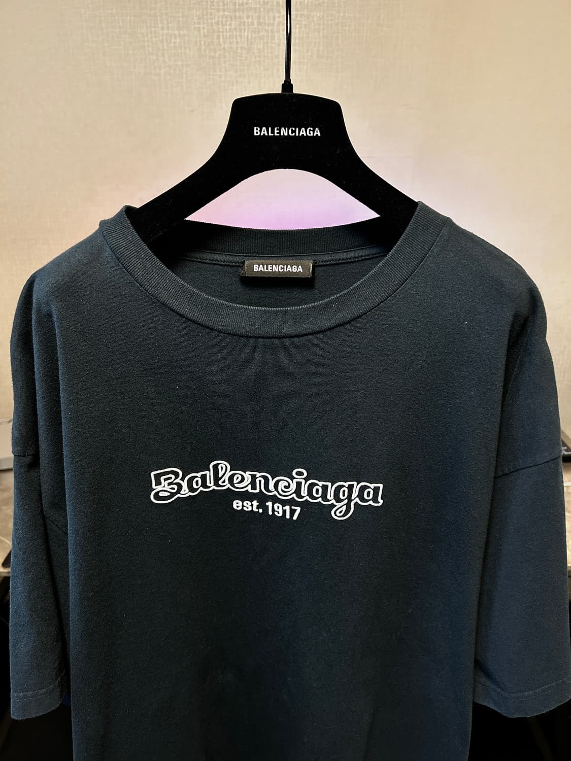 발렌시아가 자수 로고 티셔츠 상품이미지2