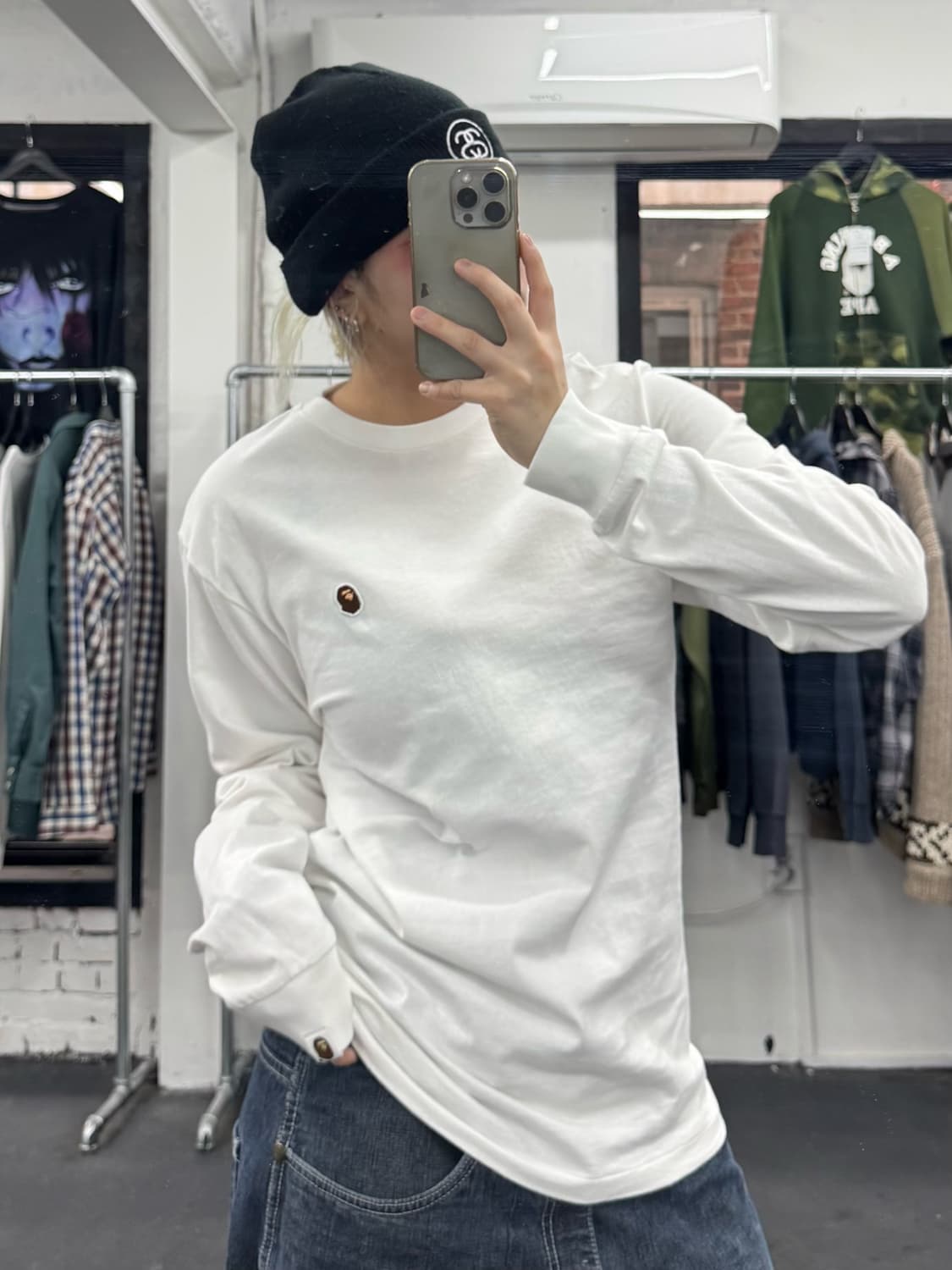 베이프 원포인트 롱슬리브  상품이미지1