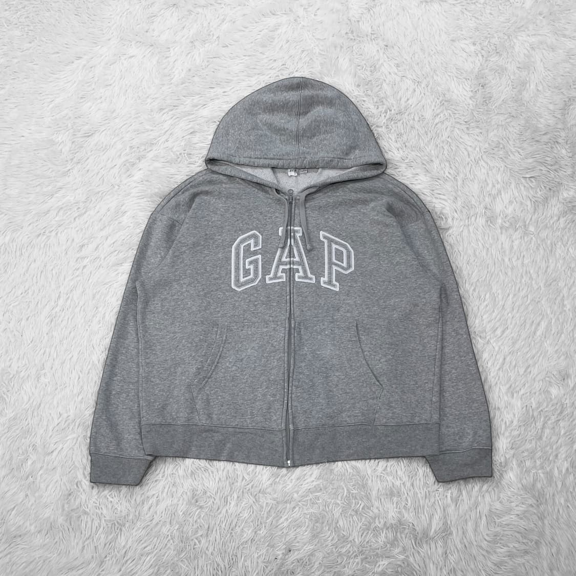 갭 Gap 스펠 로고 후드집업 그레이 상품이미지2