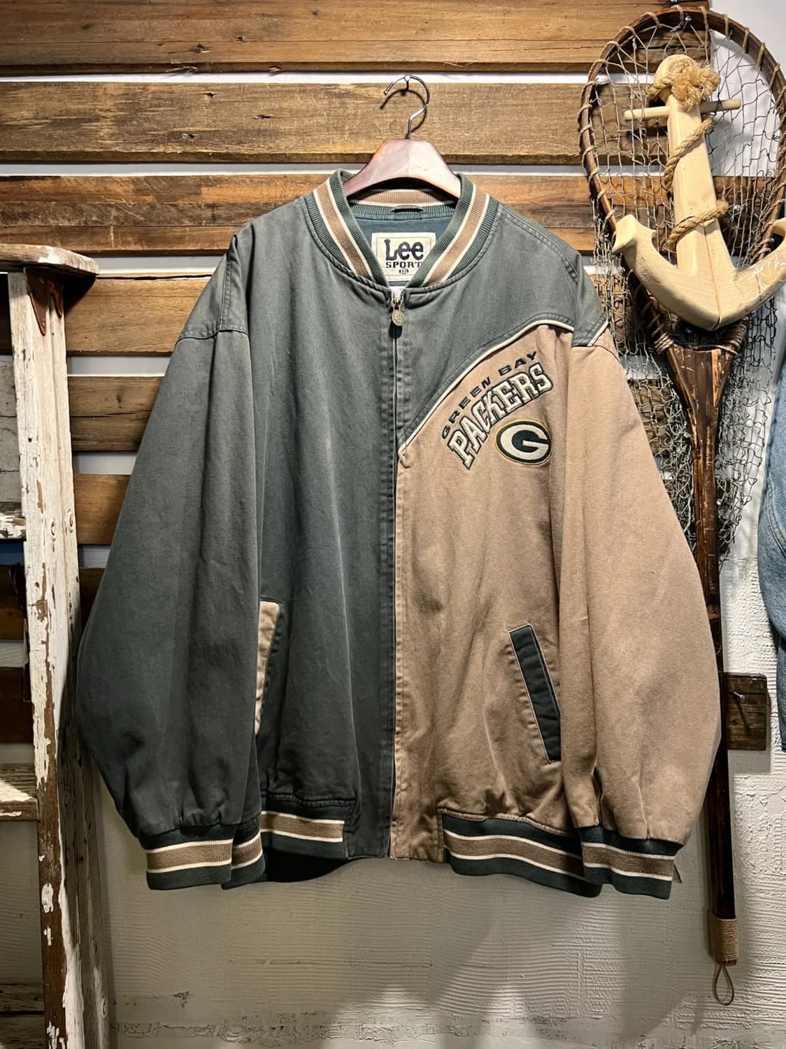 [XL]90's Lee NFL G-PACKERS 풋볼 팀 바시티 자켓 상품이미지1