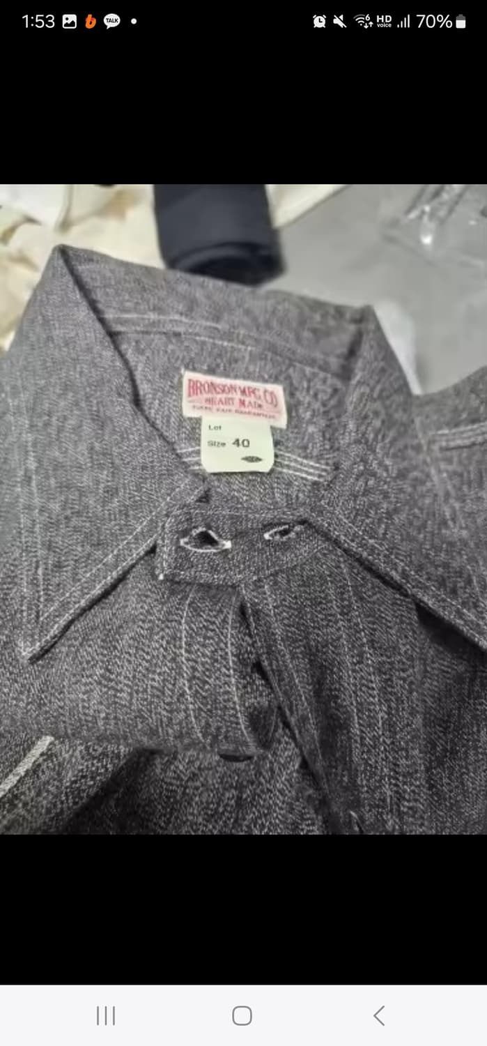 [새상품]브론슨 샴브레이 셔츠(105) 상품이미지3