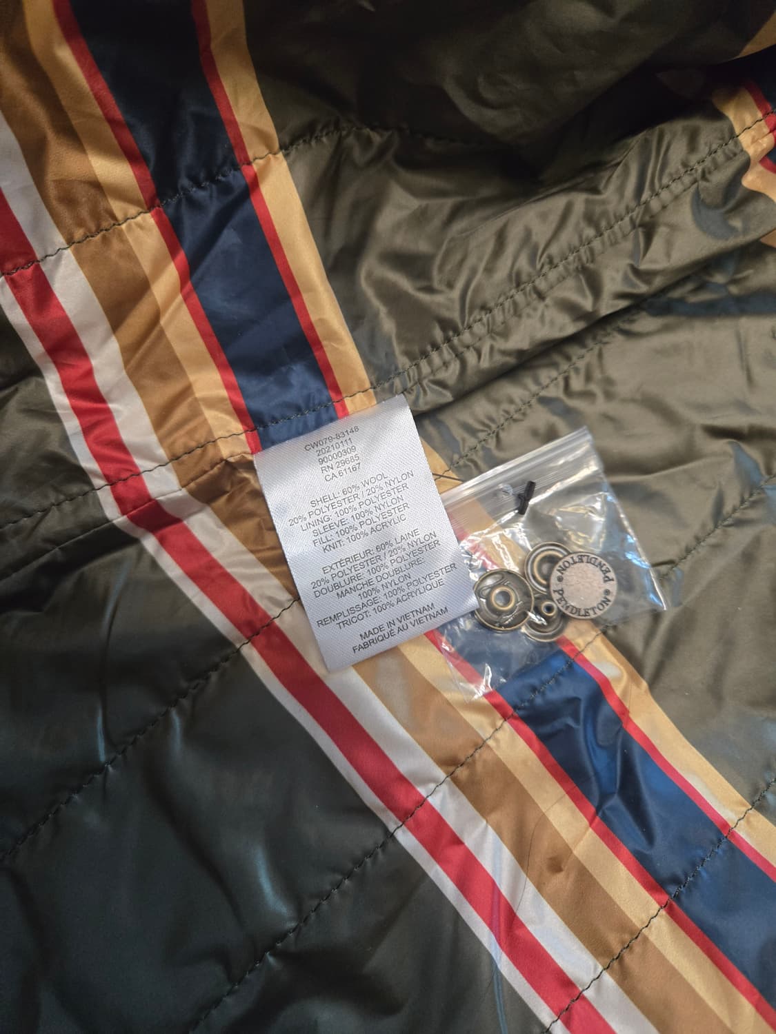 [새상품/M] 펜들턴 베벌리 패치 포켓 울 아노락 코트 (파이어드 브릭) 상품이미지5