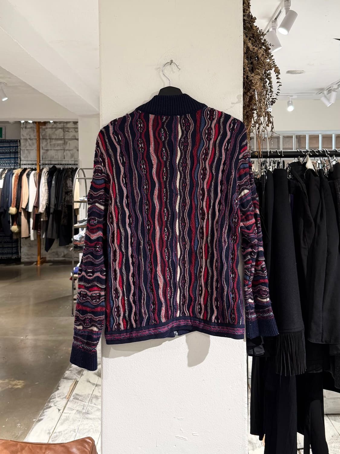 퓨얼리 오스트레일리안 멀티컬러 케이블 니트 집업 상품이미지6