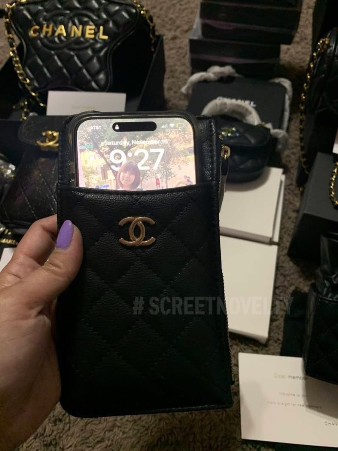 샤넬뷰티 퀄팅 폰홀더 파우치 카드홀더 VIP 상품이미지2