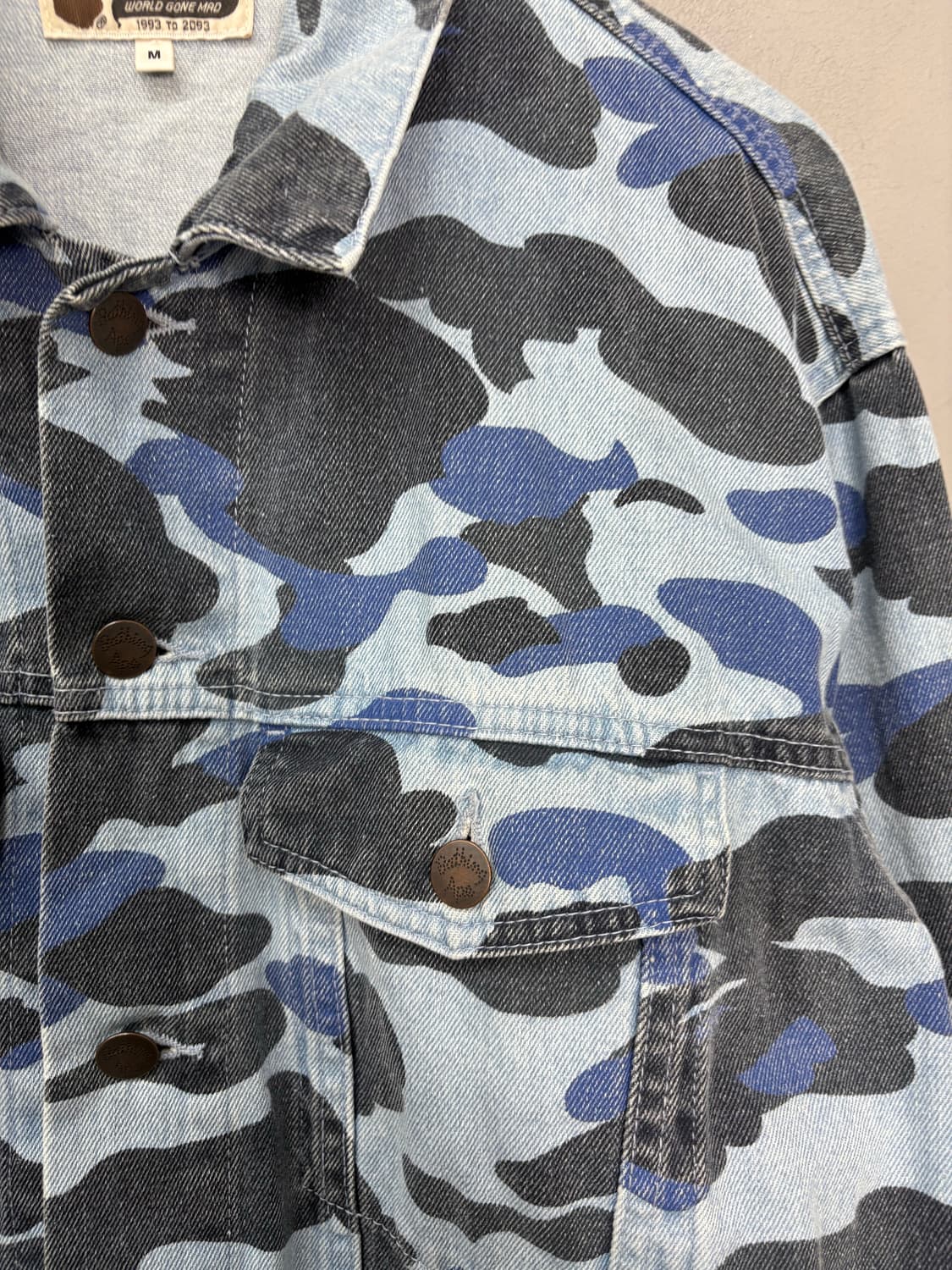 베이프 블루 카모데님 자켓 A3066 상품이미지3