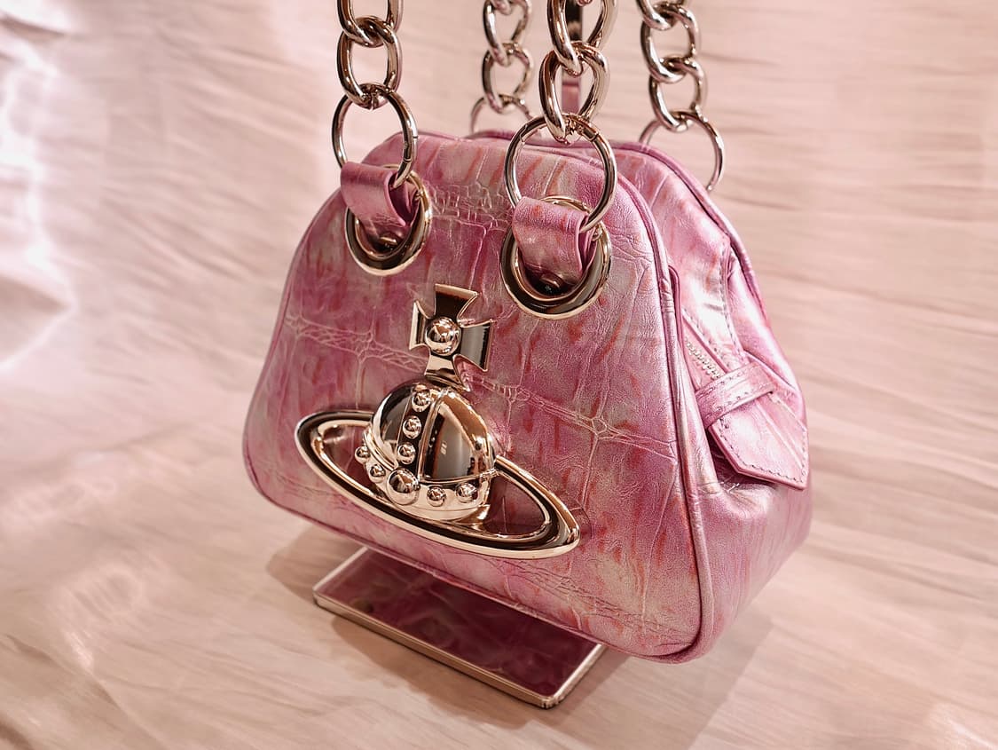 레어 ] 비비안웨스트우드 아카이브 핑크 야스민 숄더백 상품이미지6