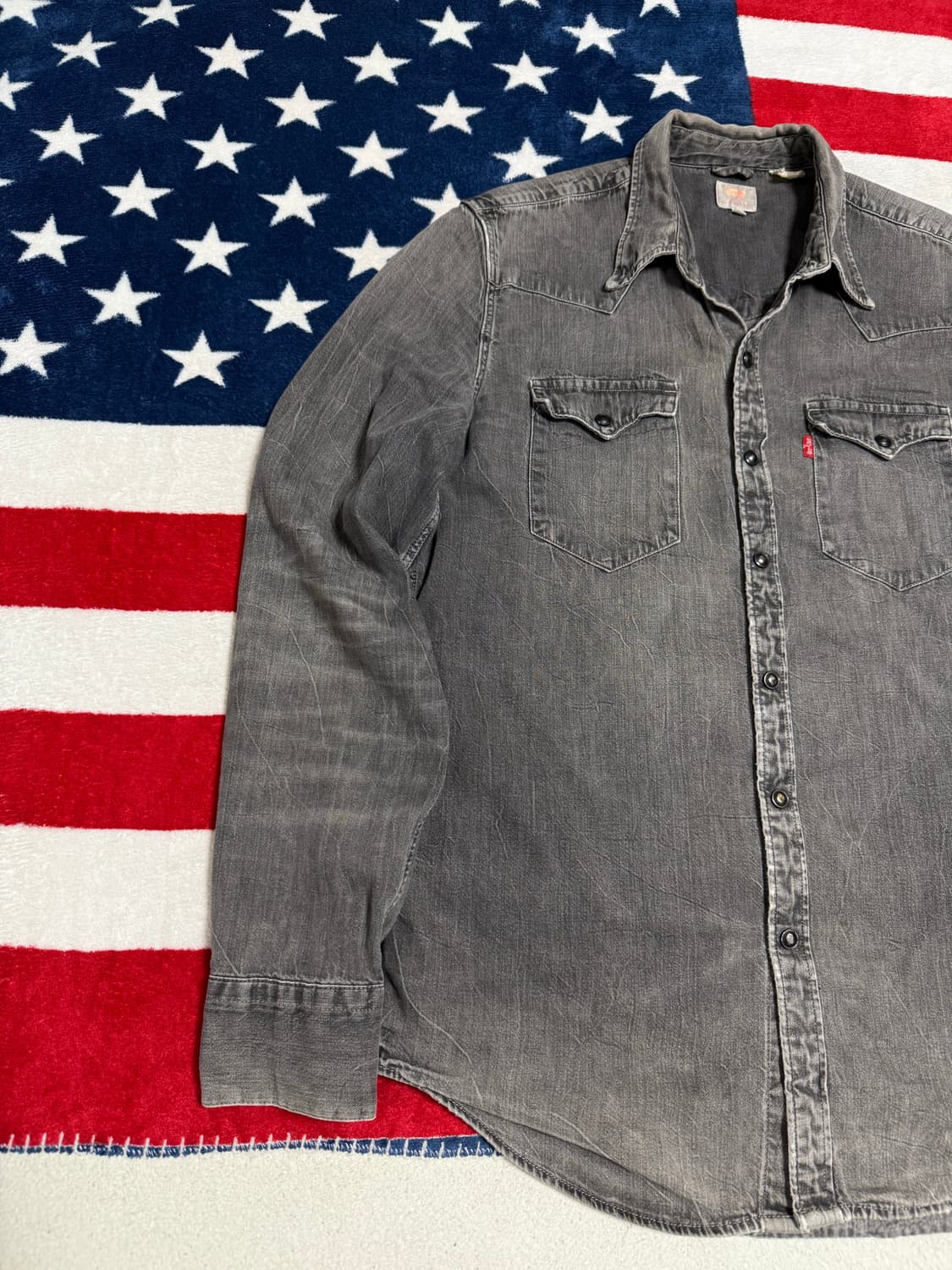 리바이스웨스턴셔츠 90’s리바이데님셔츠 빈티지웨스턴셔츠 흑청데님셔츠 상품이미지2
