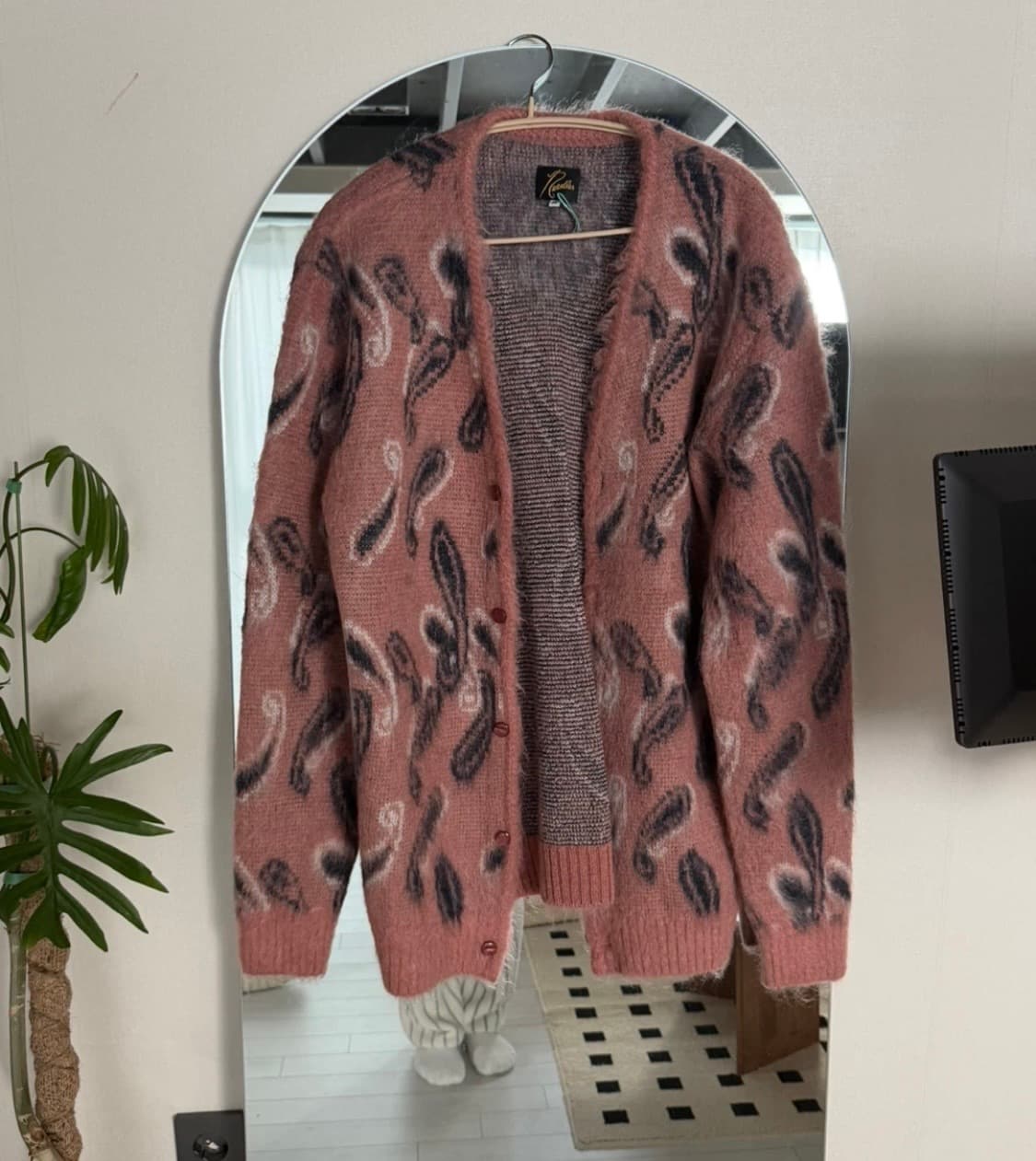 M) 니들스 모헤어 가디건 페이즐리 핑크 상품이미지1