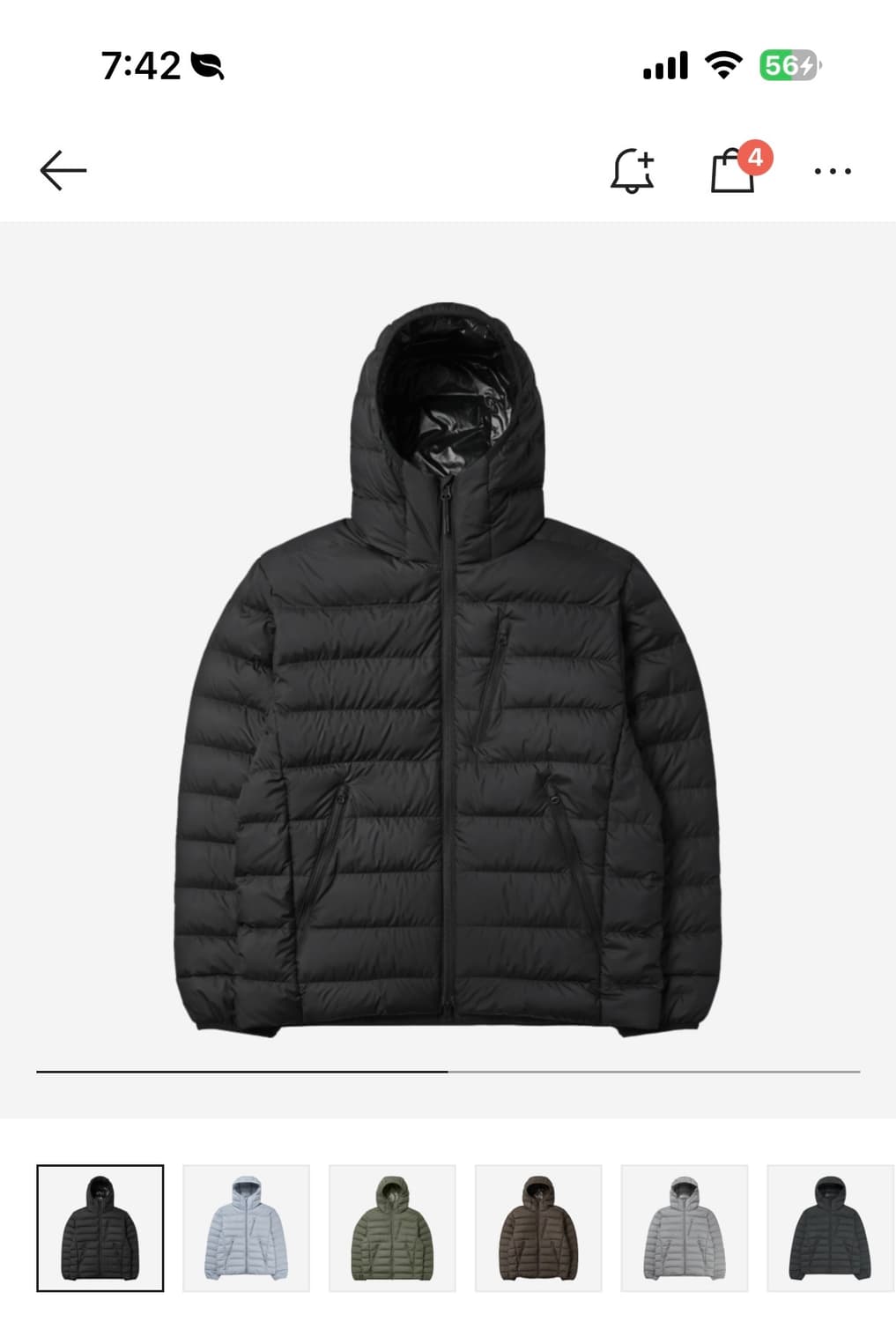 무탠다드 시티레저 후디드 라이트 다운자켓(L) 상품이미지1