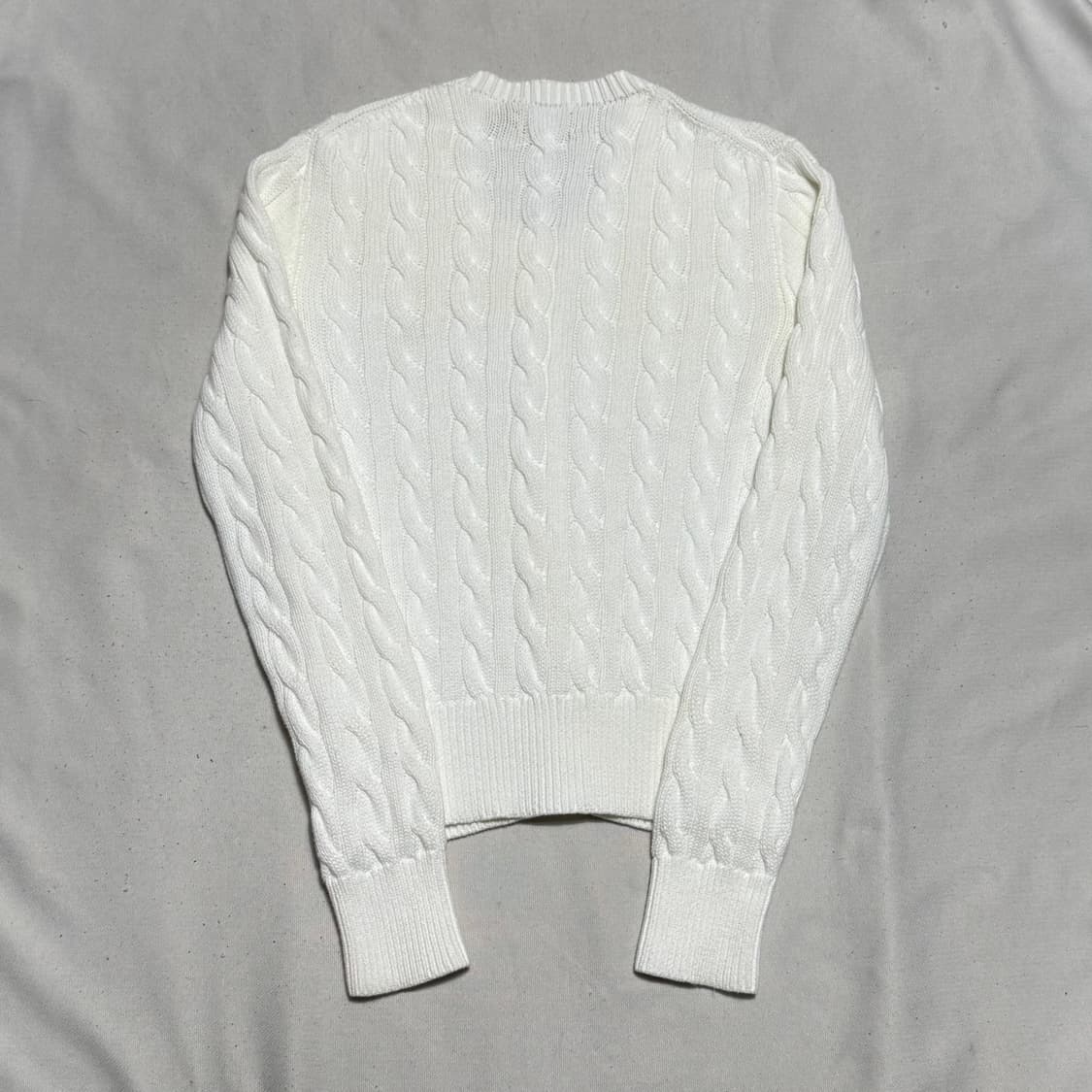 M 폴로랄프로렌 화이트 케이블 니트 가디건 상품이미지3