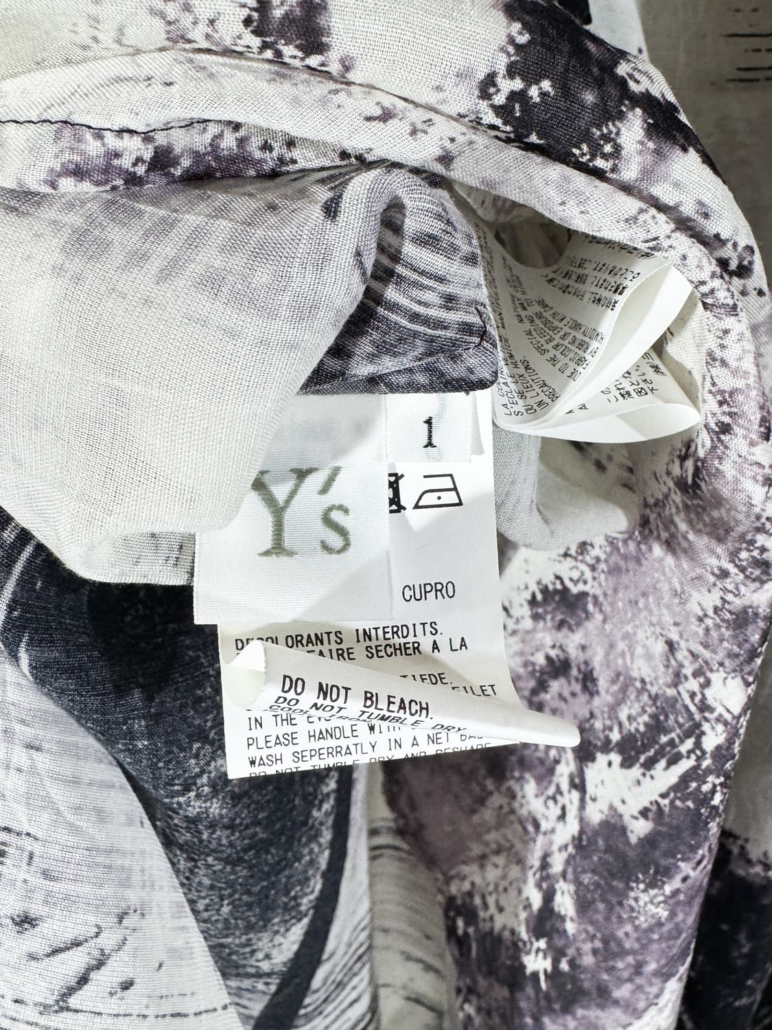 Y’s 요지야마모토 스카프 블라우스 상품이미지3