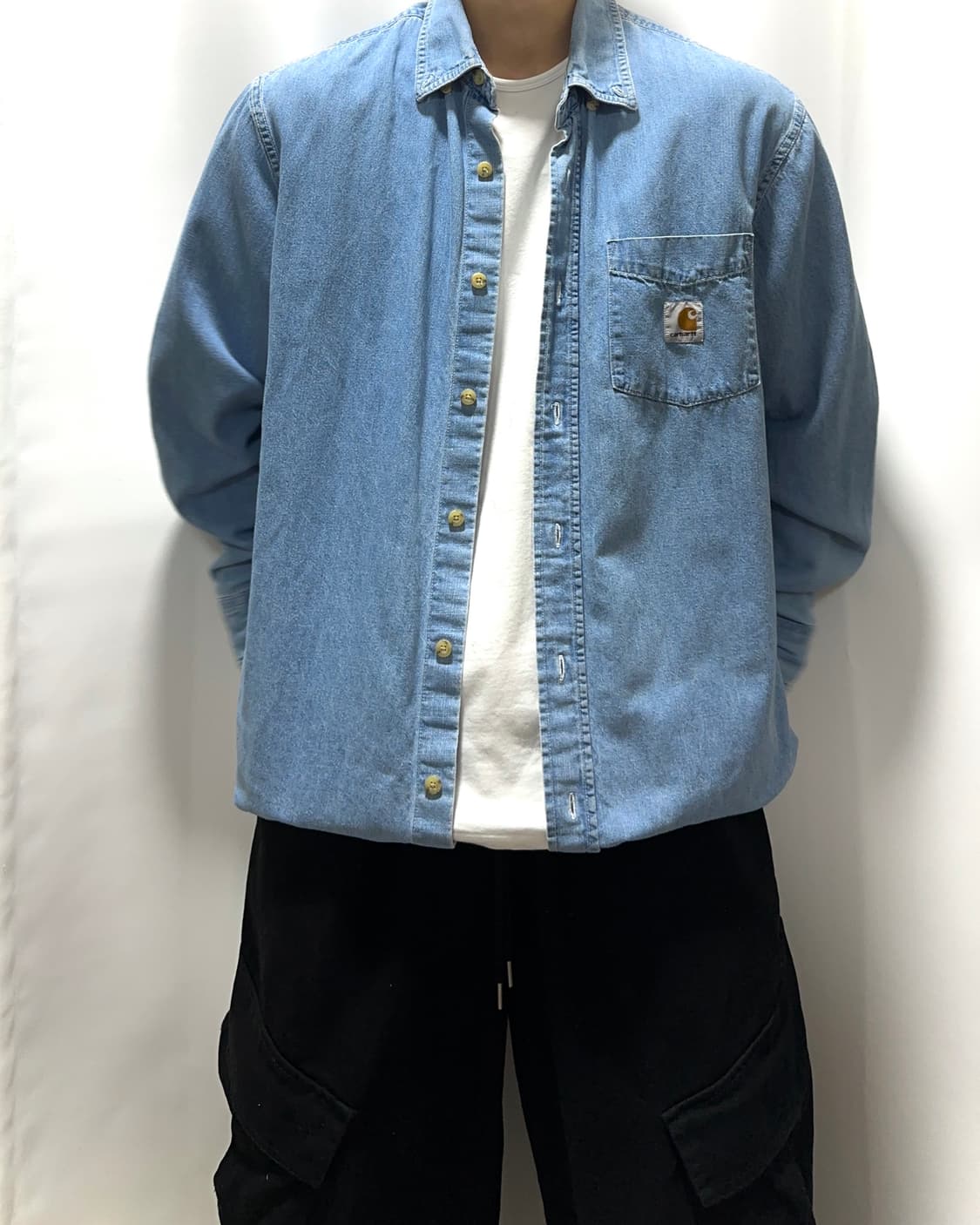 칼하트 90s 올드스쿨 오버핏 데님 셔츠 상품이미지1