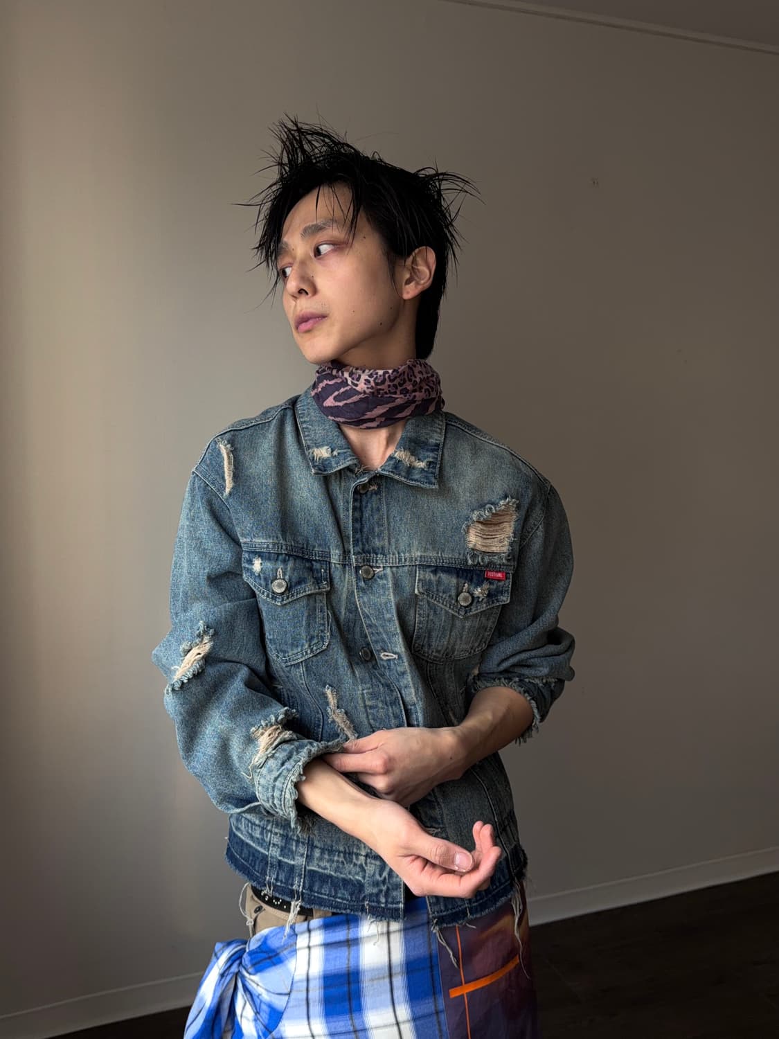 Festival 디스트레스 트러커 자켓 상품이미지3