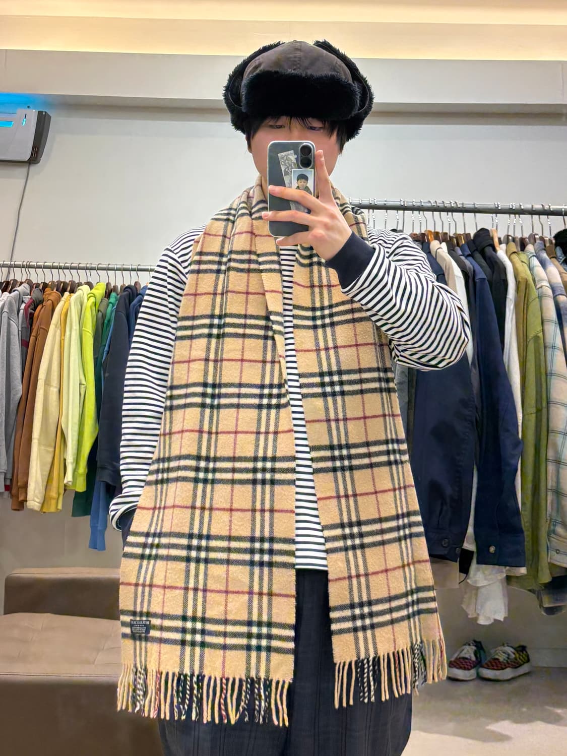 버버리 울 체크 머플러 상품이미지9