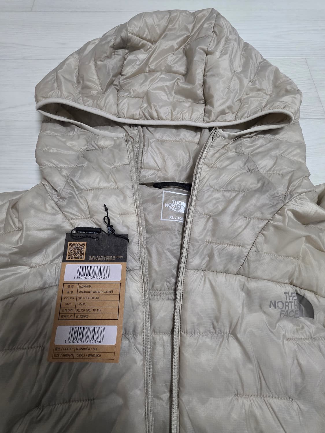 노스페이스 엑티브 웜스 후디 자켓 XL 상품이미지2