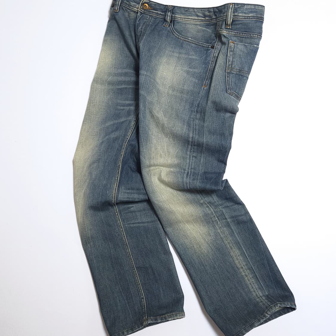 디젤 DIESEL 바이커 워싱 스트레이트 데님 팬츠 상품이미지2