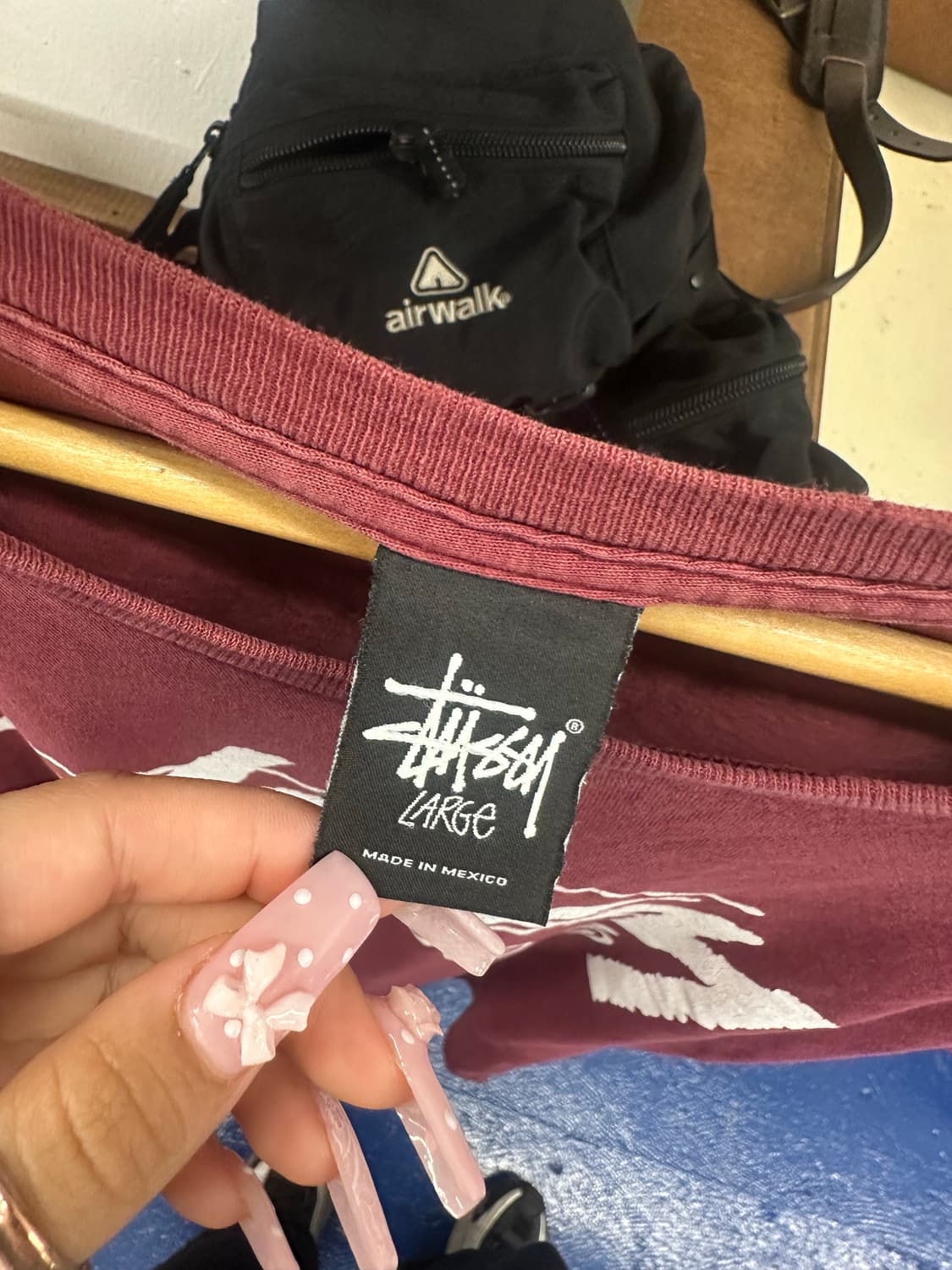 Stussy스투시 벤쿠버 버건디 반팔티 상품이미지4