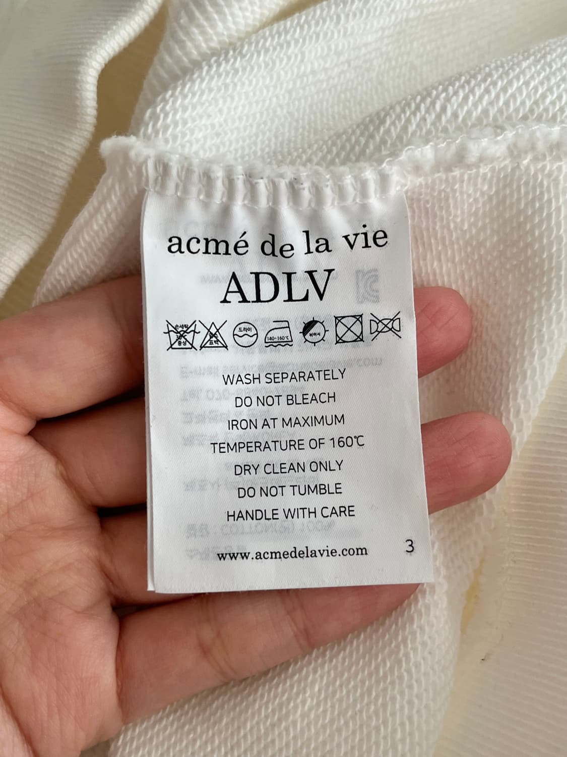 100) 아크메드라비 후드 티셔츠 아이보리 상품이미지5