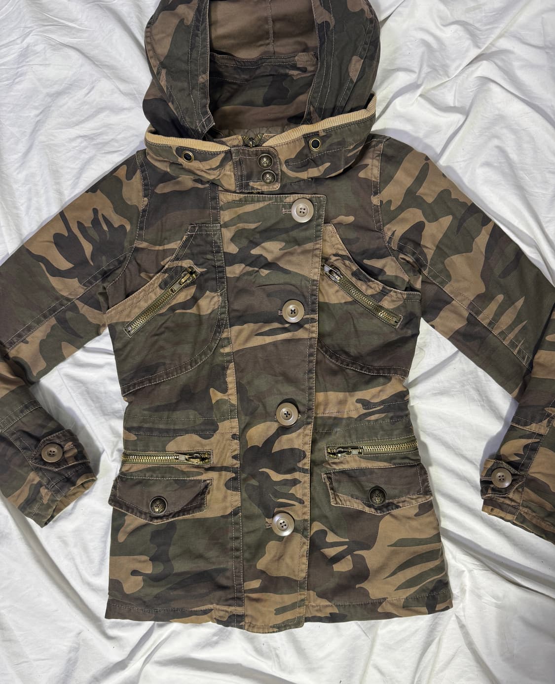 빈티지 보노 타입 멀티 포켓 카모 집업 자켓 y2k lgb goa 상품이미지6