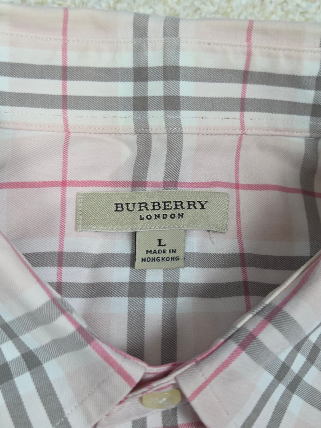 [버버리] 런던 체크 코튼 반팔 셔츠 | S00114 상품이미지3