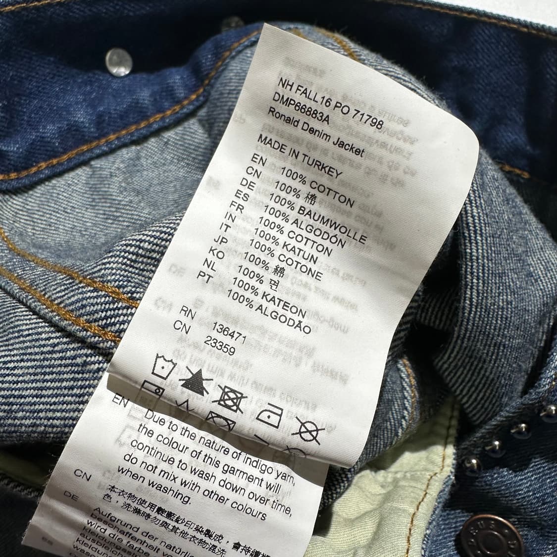 데우스 엑스 마키나 스터드 데님 트러커 자켓 상품이미지8