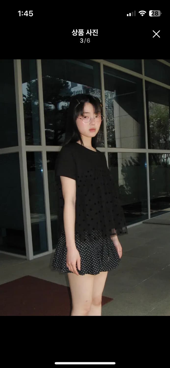 론론 레이어드 도트 슬리브티 상품이미지3