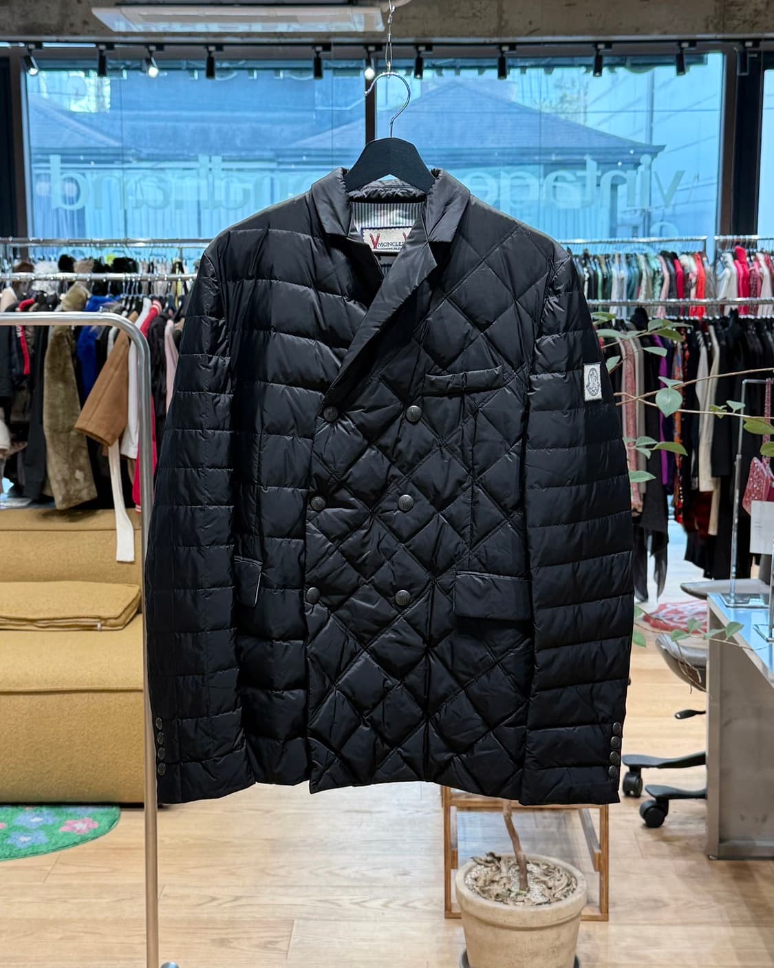 몽클레르 감마블루 블랙 퀼팅 블레이저 점퍼  상품이미지1