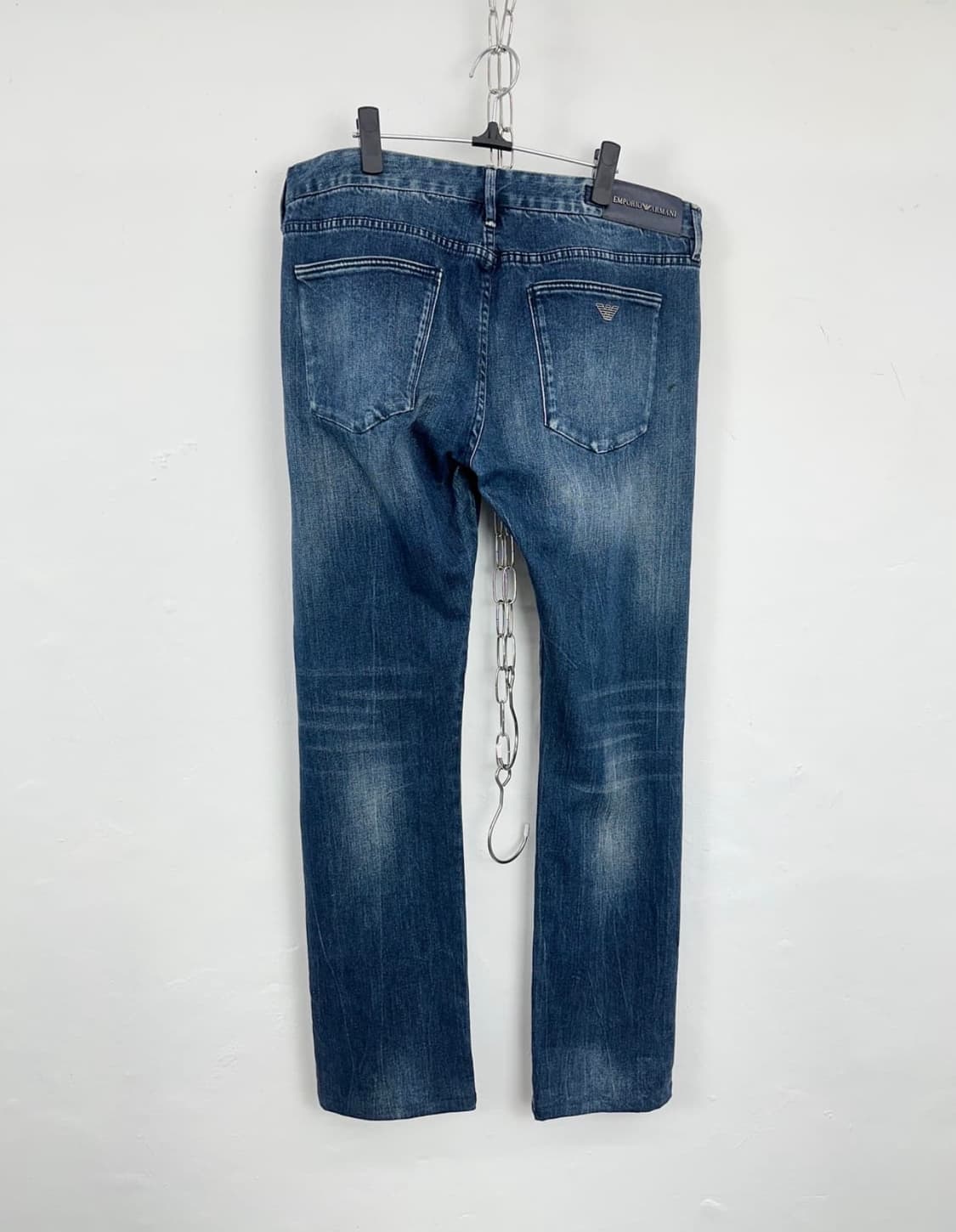 엠포리오 아르마니 블랙 로고 디테일 데님 34 상품이미지3