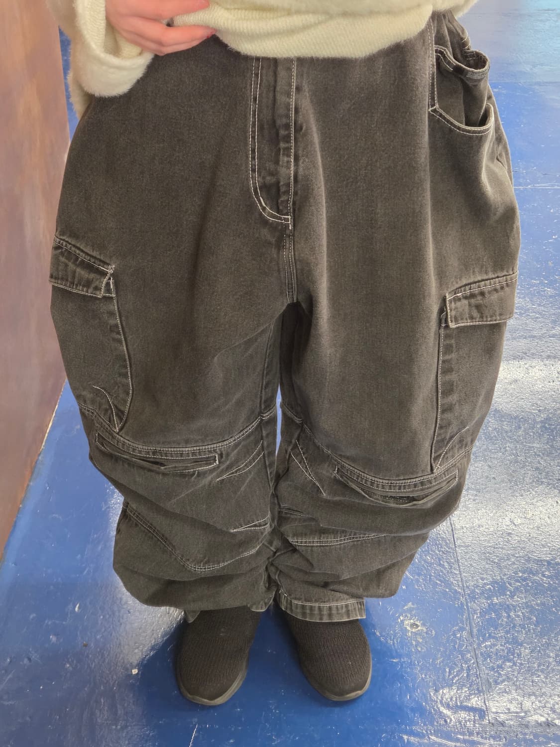 WU wear 우탱클랜 힙합 올드스쿨 데님 카고 팬츠 상품이미지2