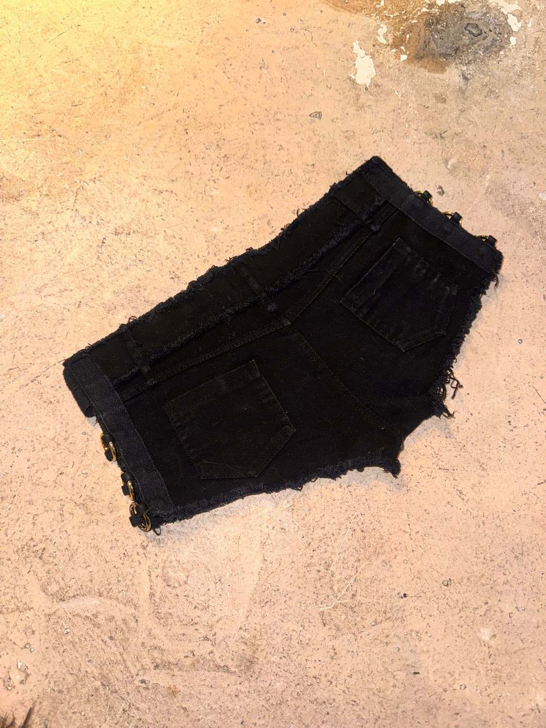 사이드 오링 갸루 핫팬츠 상품이미지2