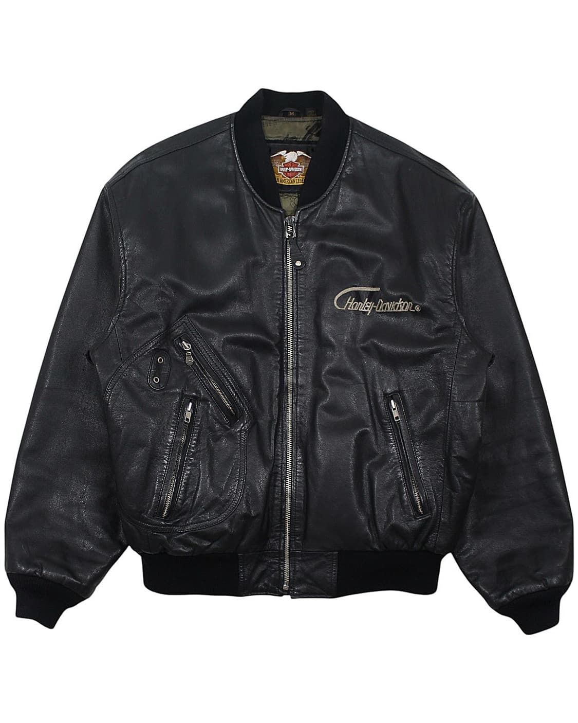 1990s 할리데이비슨 V-Twin Power 레더 자켓 빈티지 가죽 상품이미지1