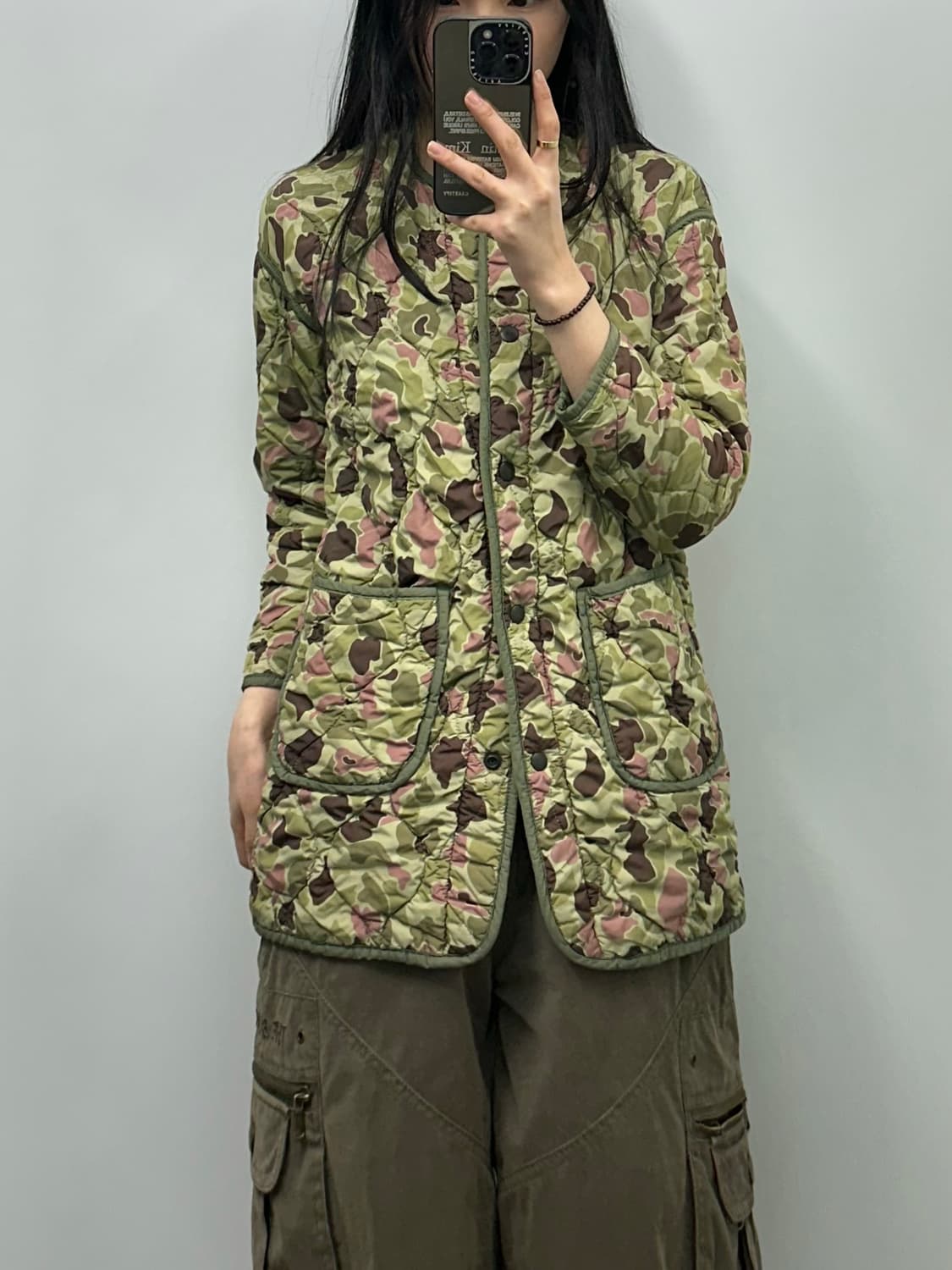 Vintage 빈티지 카모 퀼팅 패딩 상품이미지1