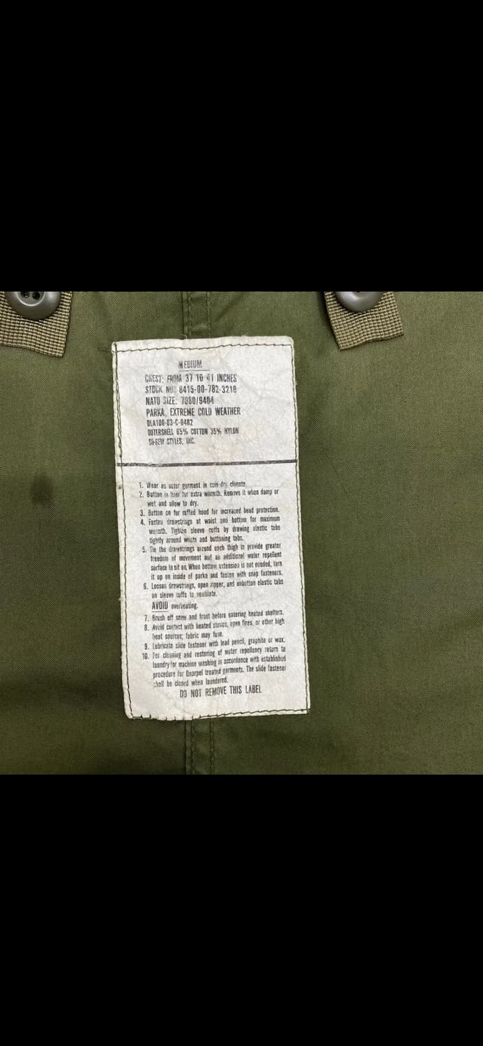 오리지널 m65 피쉬테일 개파카 M사이즈 상품이미지8