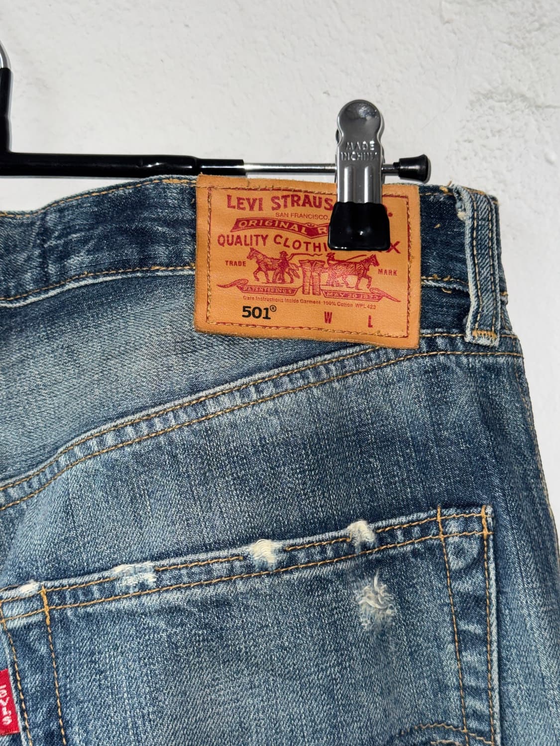 [30]Levis 리바이스 501 빈티지 워싱 패치워크 데님팬츠 상품이미지7