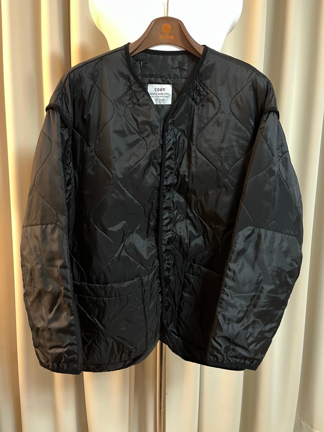 coen 퀼팅 라이너 블랙 XL 상품이미지1