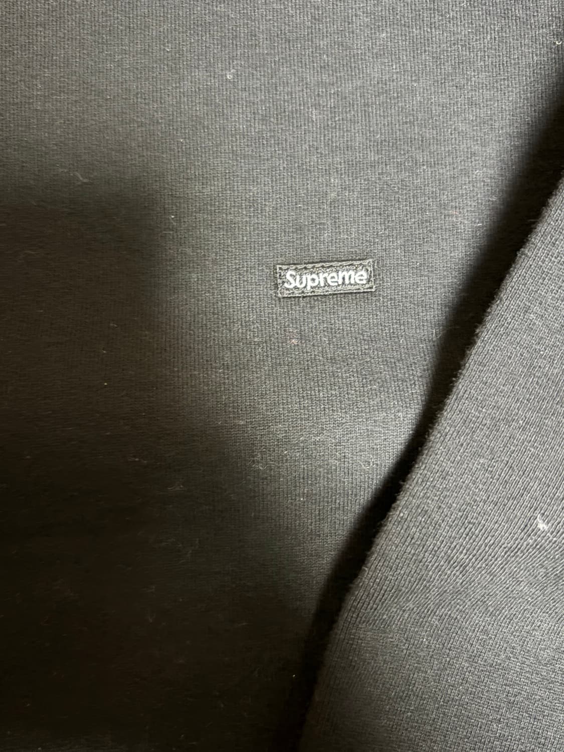 25fw 슈프림 스몰 박스 크루넥 블랙 L 상품이미지3