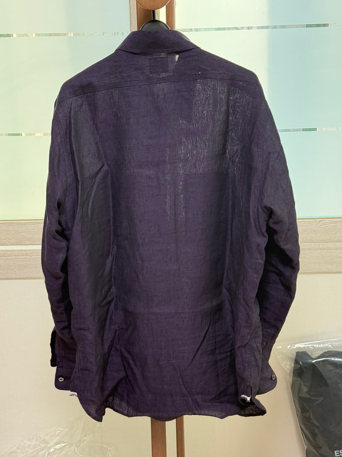 니들스 린넨 샴브레이 워크 셔츠: 퍼플 / M 상품이미지2