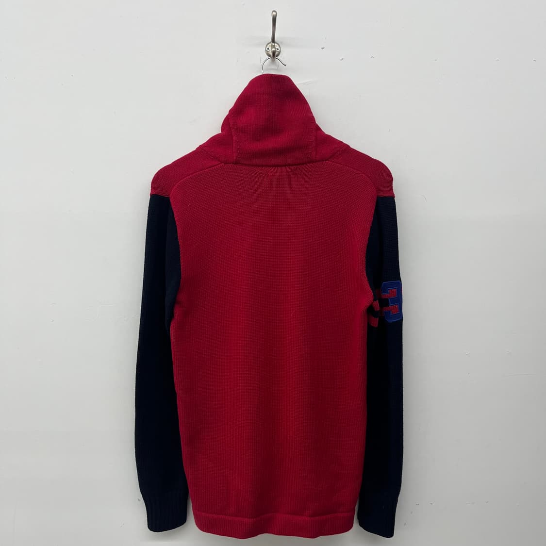 폴로 랄프로렌 빅포니 레드 네이비 가디건 니트 여/XL 상품이미지6