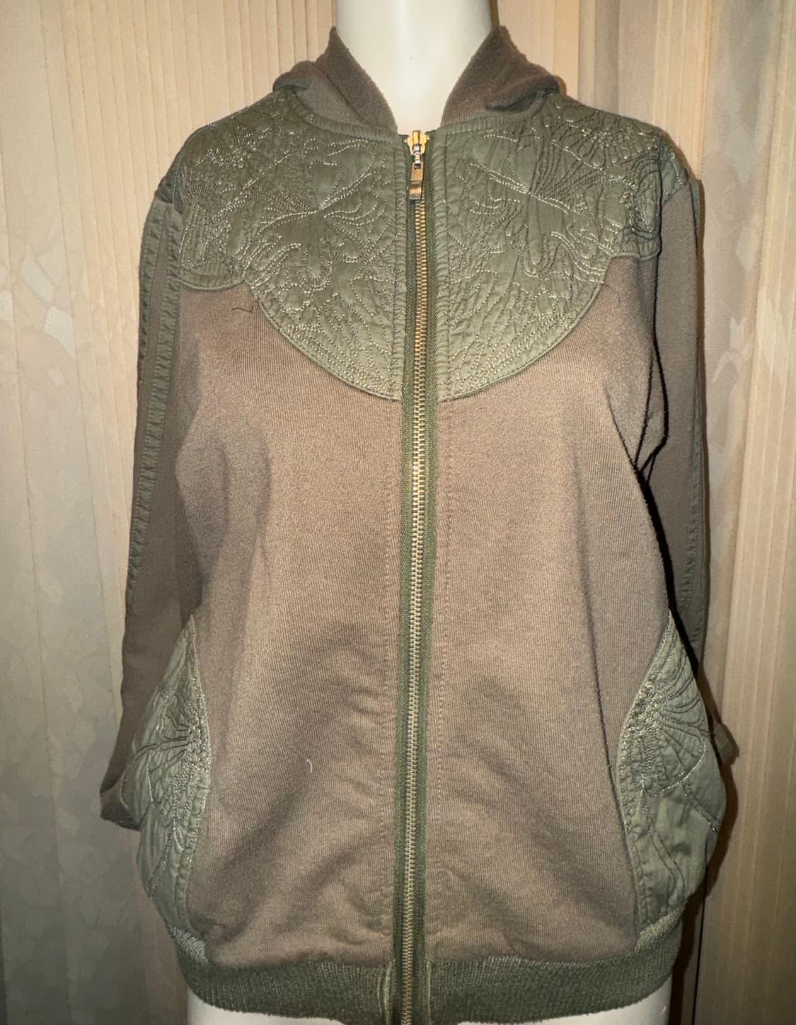 택포) 플라워 패턴 빈티지 후드집업 상품이미지1