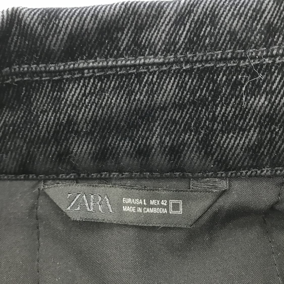 자라 신형 릴렉스핏 벨루어 크롭 워크자켓 [L] 상품이미지4