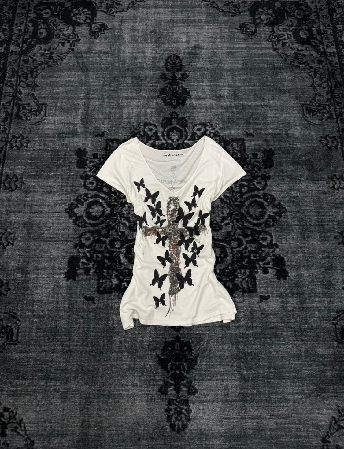 Kmrii x gunda 00s archive cross t shirts 상품이미지1