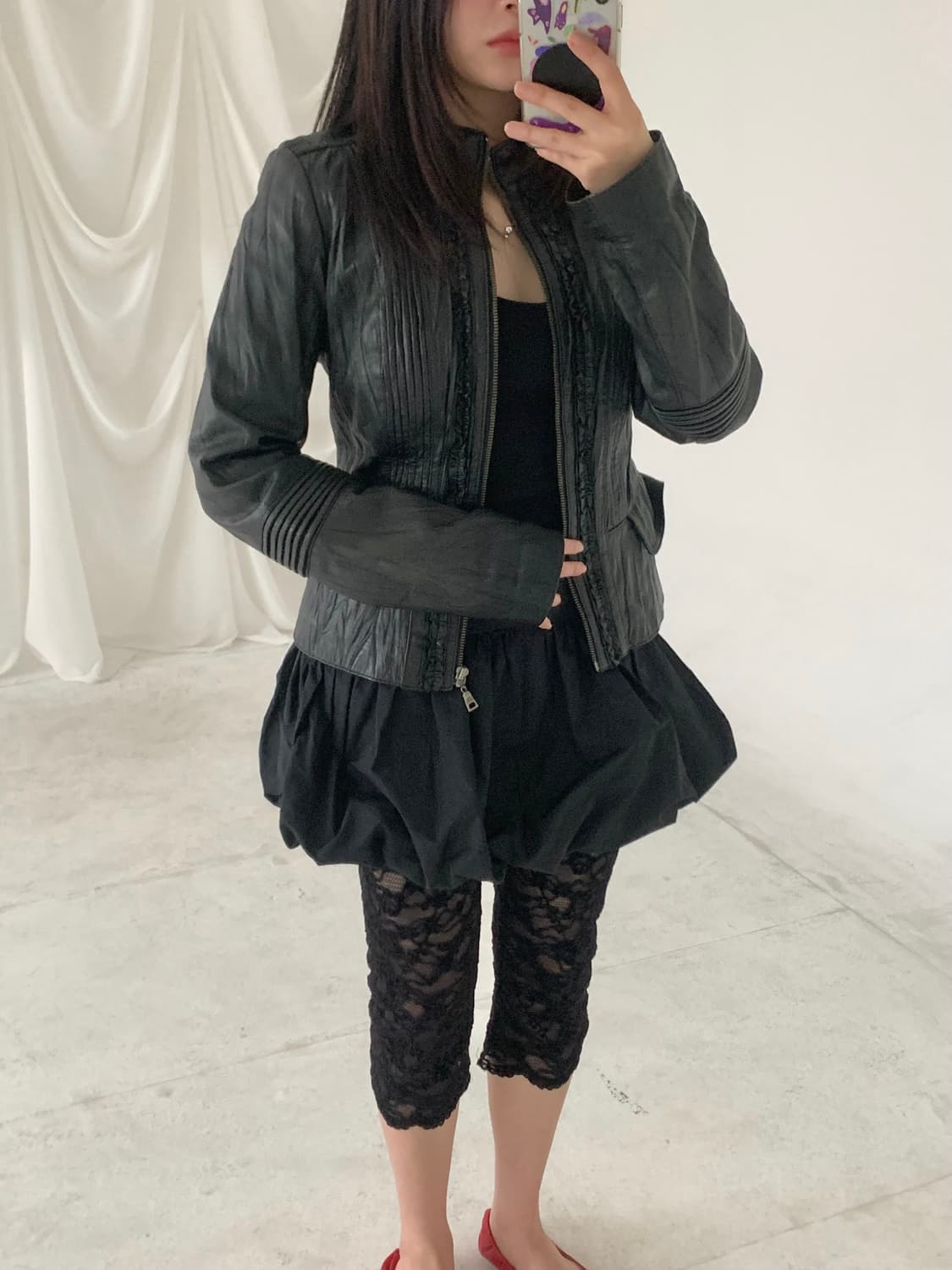 Slim fit Leather JK 상품이미지4