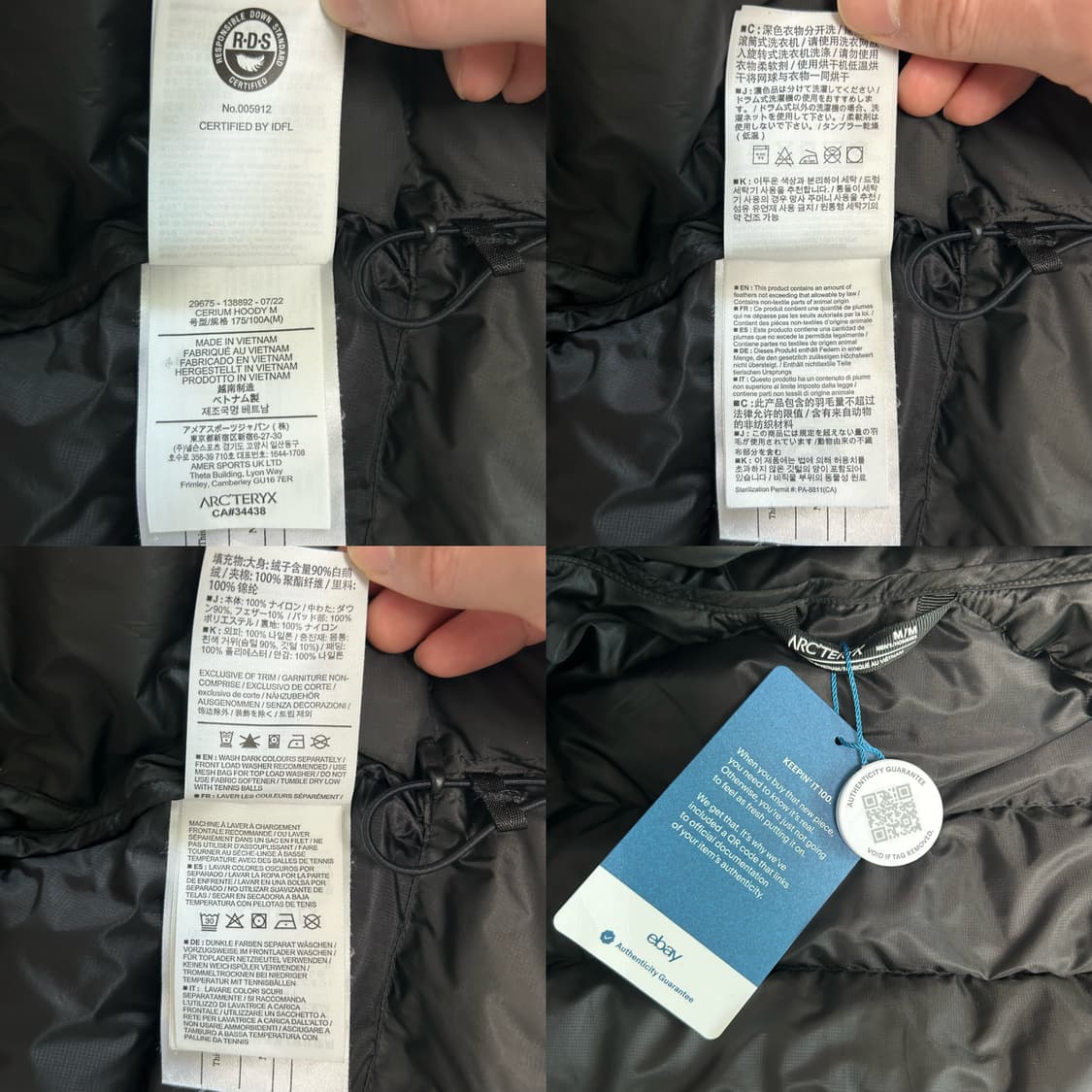 아크테릭스 세륨 블랙 M 사이즈 남성 상품이미지7