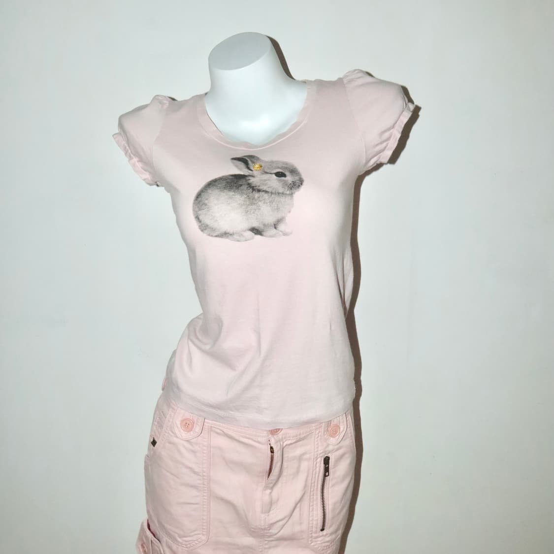 Cutie bunny 🐇 baby pink tee 상품이미지5