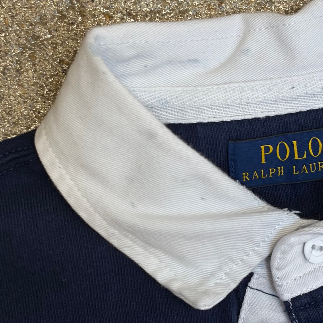 레어 10s 미국 빈티지 폴로랄프로렌 헤비코튼 럭비티 카라티 상품이미지6