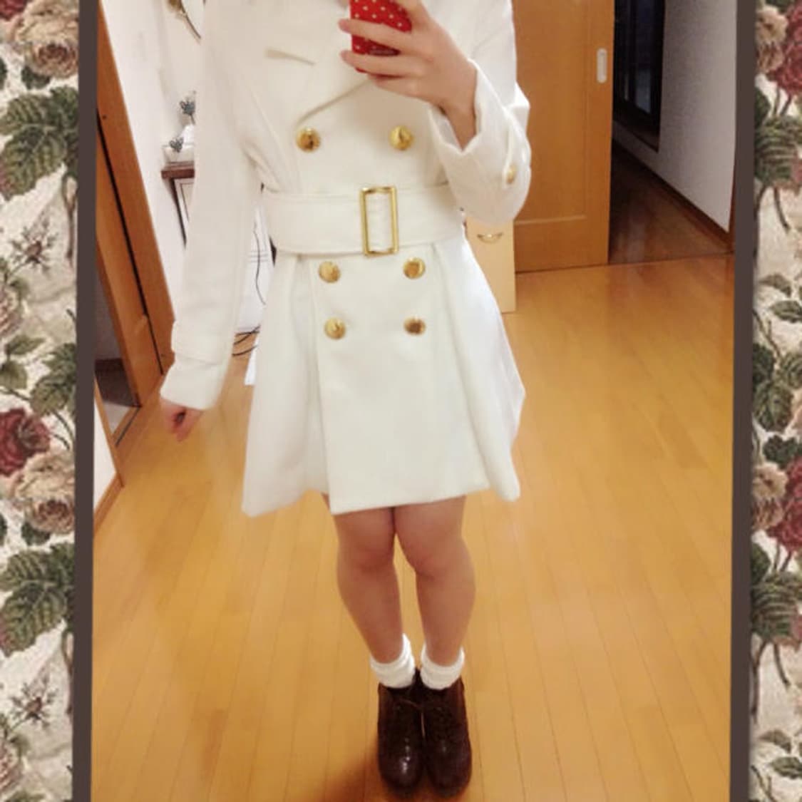 Cecil McBee 세실맥비 빈티지 갸루 금장 버튼 화이트 코트 상품이미지2