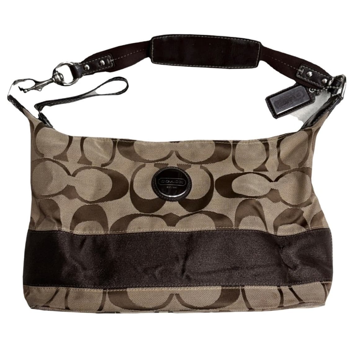 COACH 시그니처 캔버스 호보 숄더백 상품이미지1