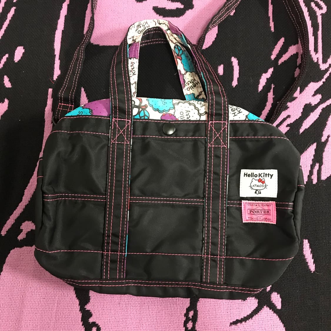 포터 헬로키티 아트모스 콜라보 2way 보스턴백 상품이미지2