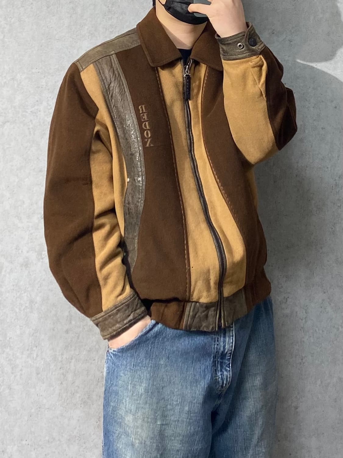 [105] 90s REDOX 레드옥스 브라운 울 레더 블루종 자켓 상품이미지9