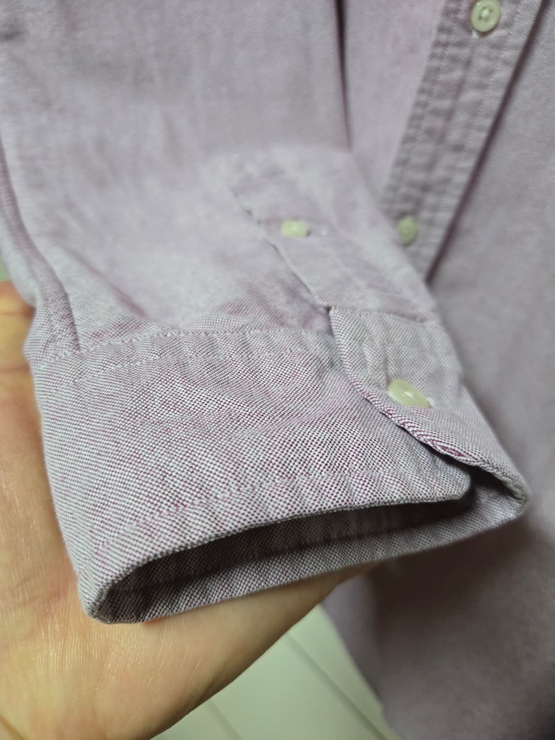 폴로 랄프로렌 남성 핑크 옥스포드 셔츠(L사이즈) 상품이미지3